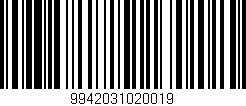 Código de barras (EAN, GTIN, SKU, ISBN): '9942031020019'