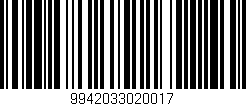 Código de barras (EAN, GTIN, SKU, ISBN): '9942033020017'