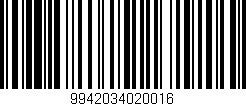 Código de barras (EAN, GTIN, SKU, ISBN): '9942034020016'