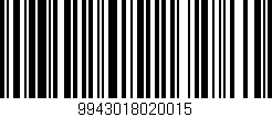 Código de barras (EAN, GTIN, SKU, ISBN): '9943018020015'