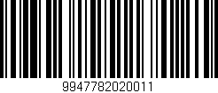 Código de barras (EAN, GTIN, SKU, ISBN): '9947782020011'