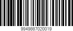 Código de barras (EAN, GTIN, SKU, ISBN): '9949887020019'