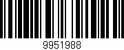 Código de barras (EAN, GTIN, SKU, ISBN): '9951988'