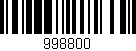 Código de barras (EAN, GTIN, SKU, ISBN): '998800'