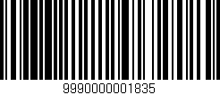 Código de barras (EAN, GTIN, SKU, ISBN): '9990000001835'