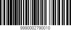 Código de barras (EAN, GTIN, SKU, ISBN): '9990002790010'
