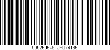 Código de barras (EAN, GTIN, SKU, ISBN): '999250549|JH074165'