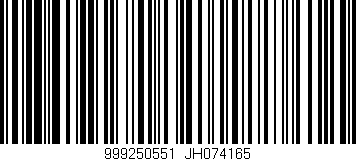 Código de barras (EAN, GTIN, SKU, ISBN): '999250551|JH074165'