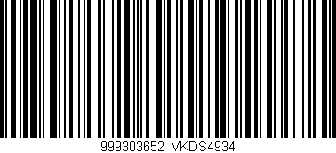 Código de barras (EAN, GTIN, SKU, ISBN): '999303652|VKDS4934'