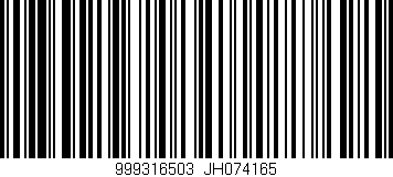 Código de barras (EAN, GTIN, SKU, ISBN): '999316503|JH074165'