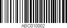 Código de barras (EAN, GTIN, SKU, ISBN): 'ABC010002'