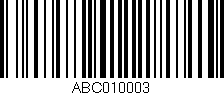 Código de barras (EAN, GTIN, SKU, ISBN): 'ABC010003'