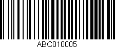 Código de barras (EAN, GTIN, SKU, ISBN): 'ABC010005'