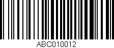 Código de barras (EAN, GTIN, SKU, ISBN): 'ABC010012'