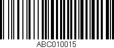 Código de barras (EAN, GTIN, SKU, ISBN): 'ABC010015'