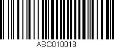 Código de barras (EAN, GTIN, SKU, ISBN): 'ABC010018'