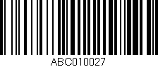 Código de barras (EAN, GTIN, SKU, ISBN): 'ABC010027'