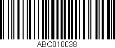 Código de barras (EAN, GTIN, SKU, ISBN): 'ABC010038'