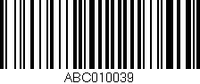 Código de barras (EAN, GTIN, SKU, ISBN): 'ABC010039'