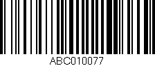 Código de barras (EAN, GTIN, SKU, ISBN): 'ABC010077'