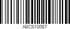 Código de barras (EAN, GTIN, SKU, ISBN): 'ABC010087'