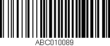 Código de barras (EAN, GTIN, SKU, ISBN): 'ABC010089'