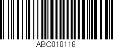 Código de barras (EAN, GTIN, SKU, ISBN): 'ABC010118'