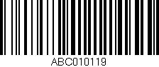 Código de barras (EAN, GTIN, SKU, ISBN): 'ABC010119'