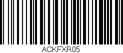 Código de barras (EAN, GTIN, SKU, ISBN): 'ACKFXR05'