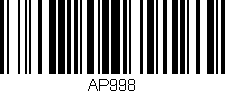 Código de barras (EAN, GTIN, SKU, ISBN): 'AP998'