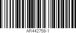 Código de barras (EAN, GTIN, SKU, ISBN): 'AR442758-1'