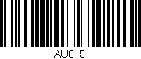 Código de barras (EAN, GTIN, SKU, ISBN): 'AU615'