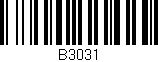 Código de barras (EAN, GTIN, SKU, ISBN): 'B3031'
