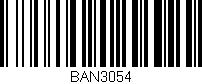 Código de barras (EAN, GTIN, SKU, ISBN): 'BAN3054'