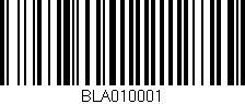 Código de barras (EAN, GTIN, SKU, ISBN): 'BLA010001'