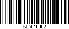 Código de barras (EAN, GTIN, SKU, ISBN): 'BLA010002'