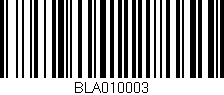 Código de barras (EAN, GTIN, SKU, ISBN): 'BLA010003'