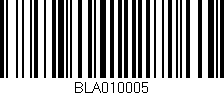 Código de barras (EAN, GTIN, SKU, ISBN): 'BLA010005'
