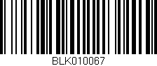 Código de barras (EAN, GTIN, SKU, ISBN): 'BLK010067'
