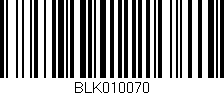 Código de barras (EAN, GTIN, SKU, ISBN): 'BLK010070'