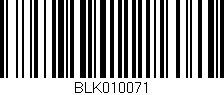 Código de barras (EAN, GTIN, SKU, ISBN): 'BLK010071'