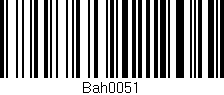Código de barras (EAN, GTIN, SKU, ISBN): 'Bah0051'