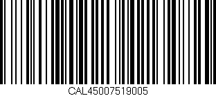 Código de barras (EAN, GTIN, SKU, ISBN): 'CAL45007519005'