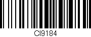 Código de barras (EAN, GTIN, SKU, ISBN): 'CI9184'