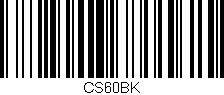 Código de barras (EAN, GTIN, SKU, ISBN): 'CS60BK'