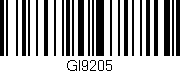 Código de barras (EAN, GTIN, SKU, ISBN): 'GI9205'