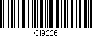 Código de barras (EAN, GTIN, SKU, ISBN): 'GI9226'