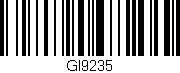 Código de barras (EAN, GTIN, SKU, ISBN): 'GI9235'