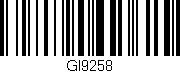 Código de barras (EAN, GTIN, SKU, ISBN): 'GI9258'