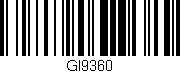 Código de barras (EAN, GTIN, SKU, ISBN): 'GI9360'